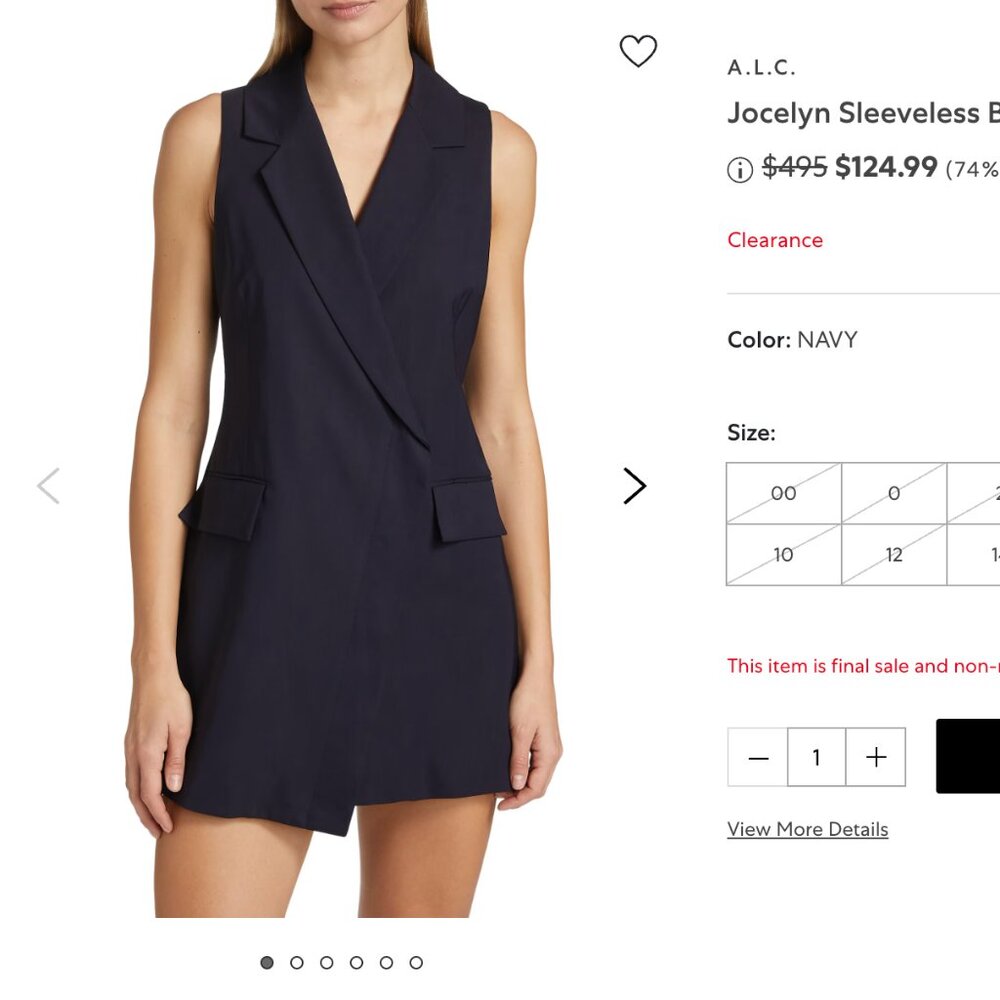 ALC Jocelyn Blazer Dress, sz 8